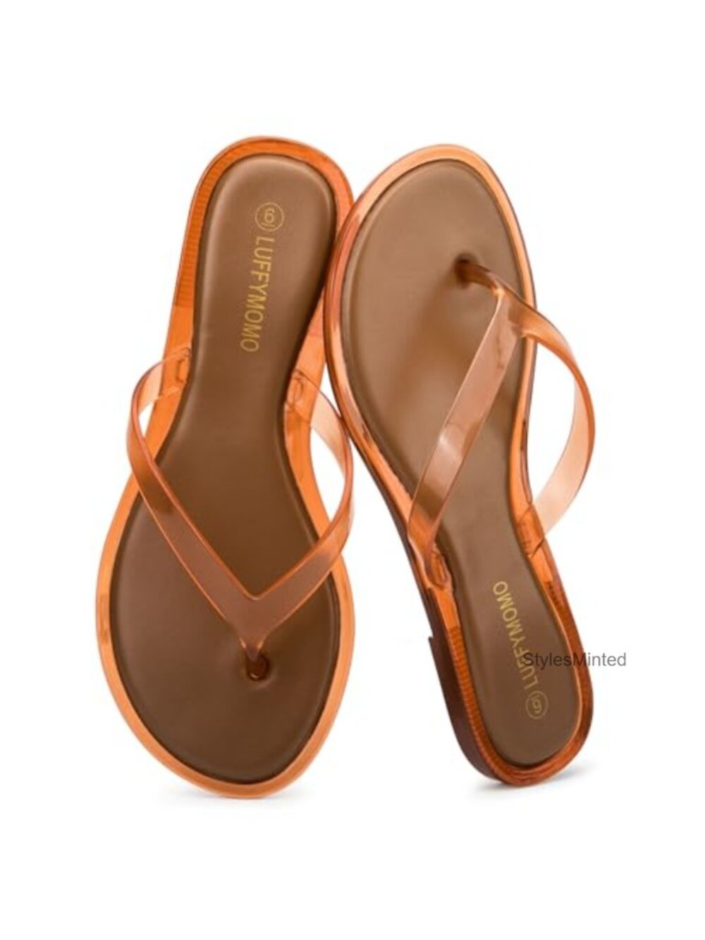 Women's Casual Jelly Flip Flops PVC Thong Sandals Non-Slip